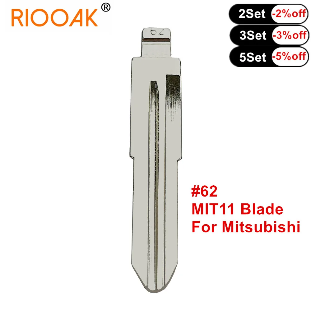 

10pcs Car Key Blade Type #62 for Mitsubishi (left) Benz NO.62 Replacement Metal Blank Uncut Flip KD VVDI Remote Key Blade