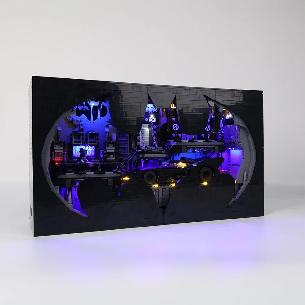 For 76252 Batcave Shadow Box Famous Movie Car Building Blocks Kids Boys Adult Birthday Gifts No Model