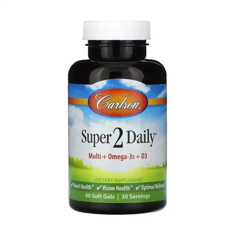 Carlson Super 2 Daily 60 Soft Gels