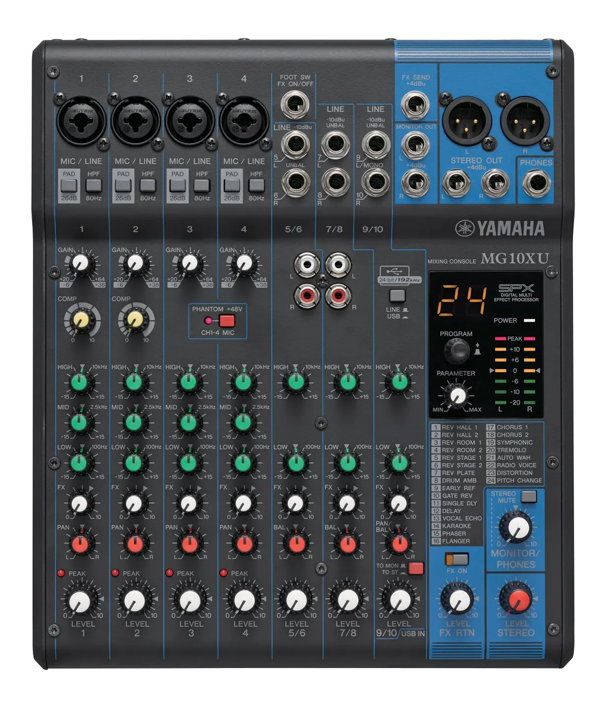 

100% OFFICIAL MG10XU 10-channel Mixer with USB and FX