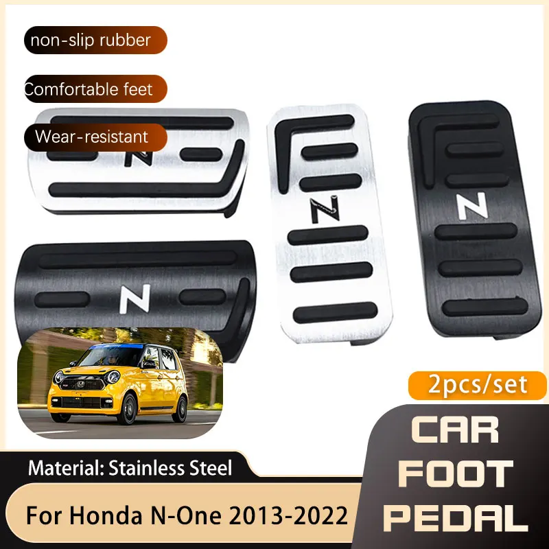 

Car Foot Pedals for Honda N-One N One NOne JG1 JG2 JG3 JG4 2014~2022 Accelerator Brake Stainless Steel Non-slip Pedal Cover Pads