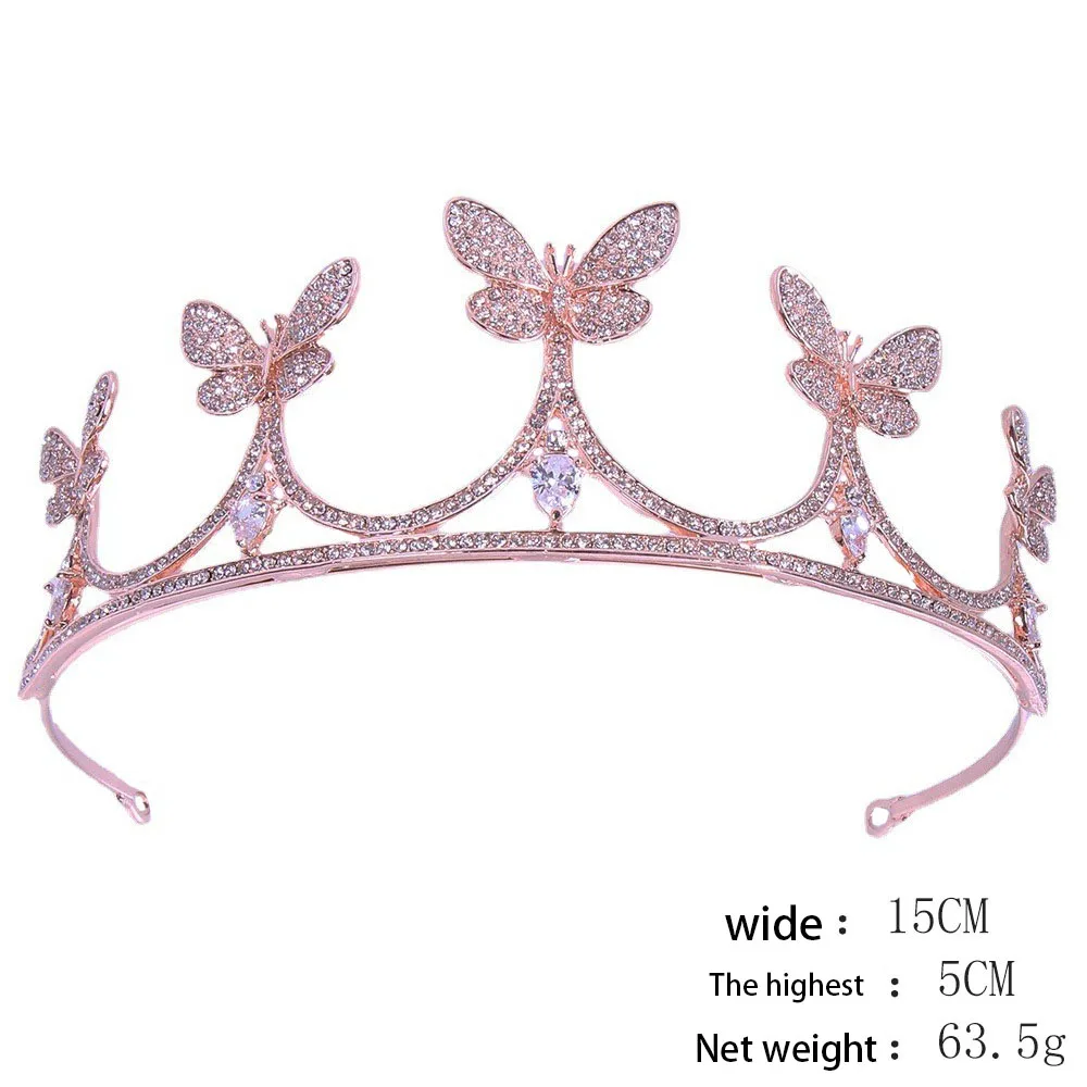 

Simple Cute Accessories The Bridal Tiara Popular Hair Catches Zircon Alloy Crown Tiara Wedding Party Headdress Women Girls