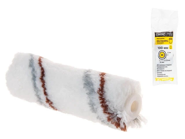 Мини-ролик &quotPOLYACRYL&quot 15-100мм под ручку 6мм STARTUL MASTER (нанесение лаков на водной