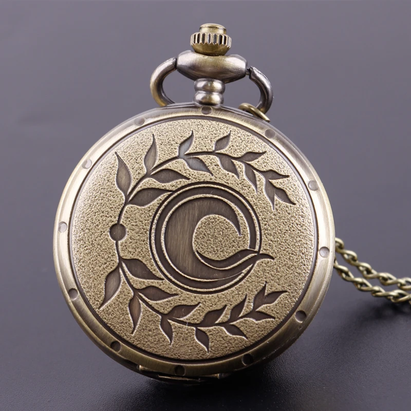 

Personality Creative Fashion Quartz Pocket Watch Peace Symbol Retro Flip Student Men Women Pocket Fob Watches Chain Gifts