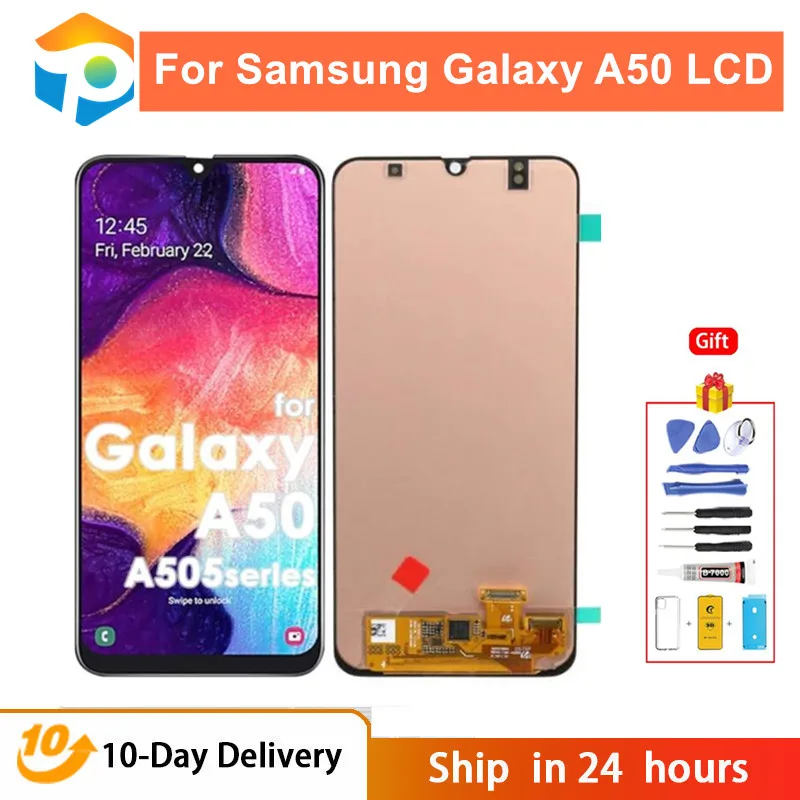 

Сменный ЖК-дисплей с сенсорным дигитайзером в сборе для Samsung Galaxy A50 2019 A505 SM-A505F A505FN A505W A505U A505U1 6,4"