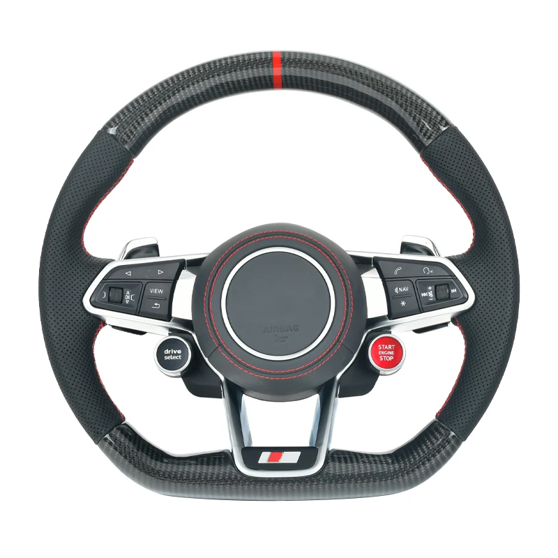 

Оригинальное рулевое колесо из углеродного волокна для Audi R8 TTS TT 2007-2016, лопастное переключение, гоночное колесо из углеродного волокна на заказ