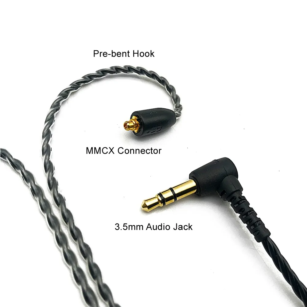 Фото Внутриканальный кабель для монитора MMCX наушников провод IEM-кабель соединитель Внутриканальный кабель для монитора MMCX наушников провод IEM-кабель соединитель
