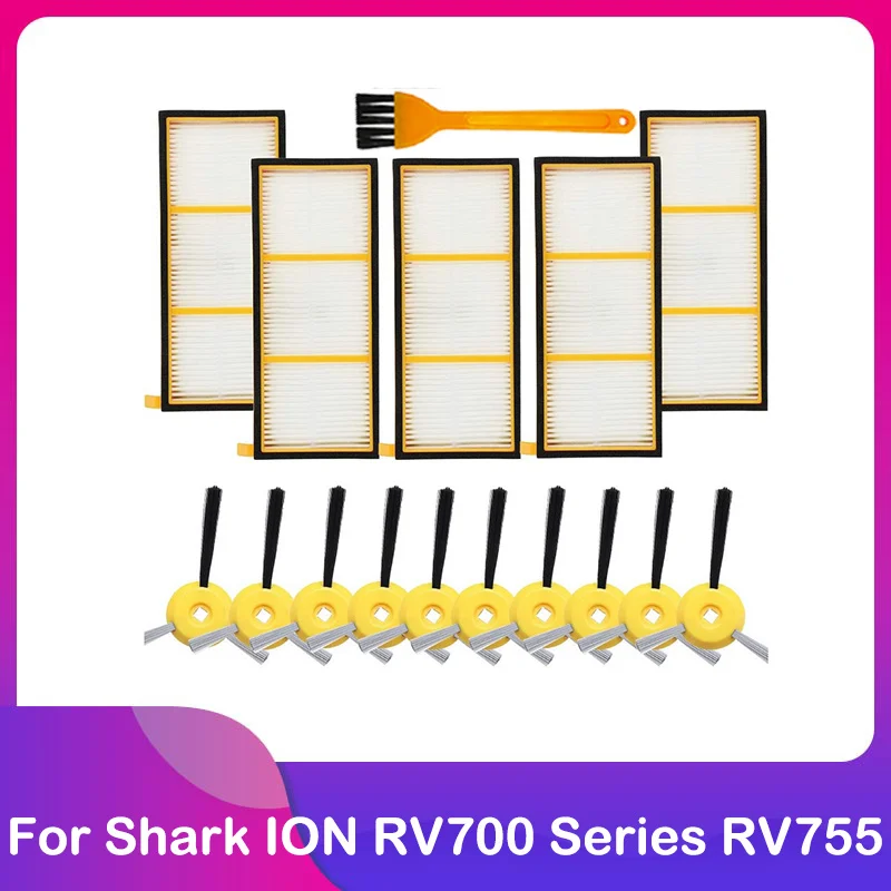 

Replacement Accessories Kit For Shark ION RV700 RV720 RV750 RV750C RV755 Robot Cleaner Hepa Filter Side Brush Kit Part