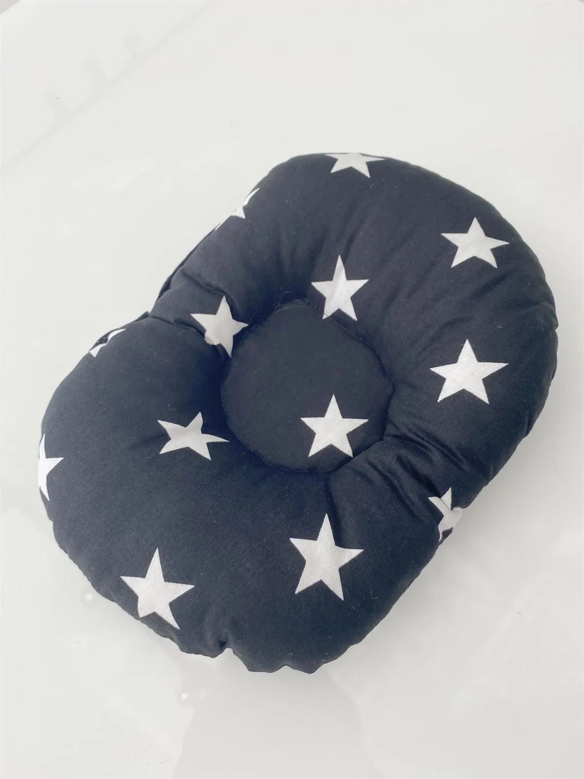 

Jaju Baby Navy Blue Star Flat Head Pillow Head Shaper Baby Pillow