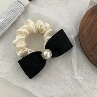 2022 new bow ribbon ring rubber band female versatile western short hair accessories headdress tie head jewelry fat intestine