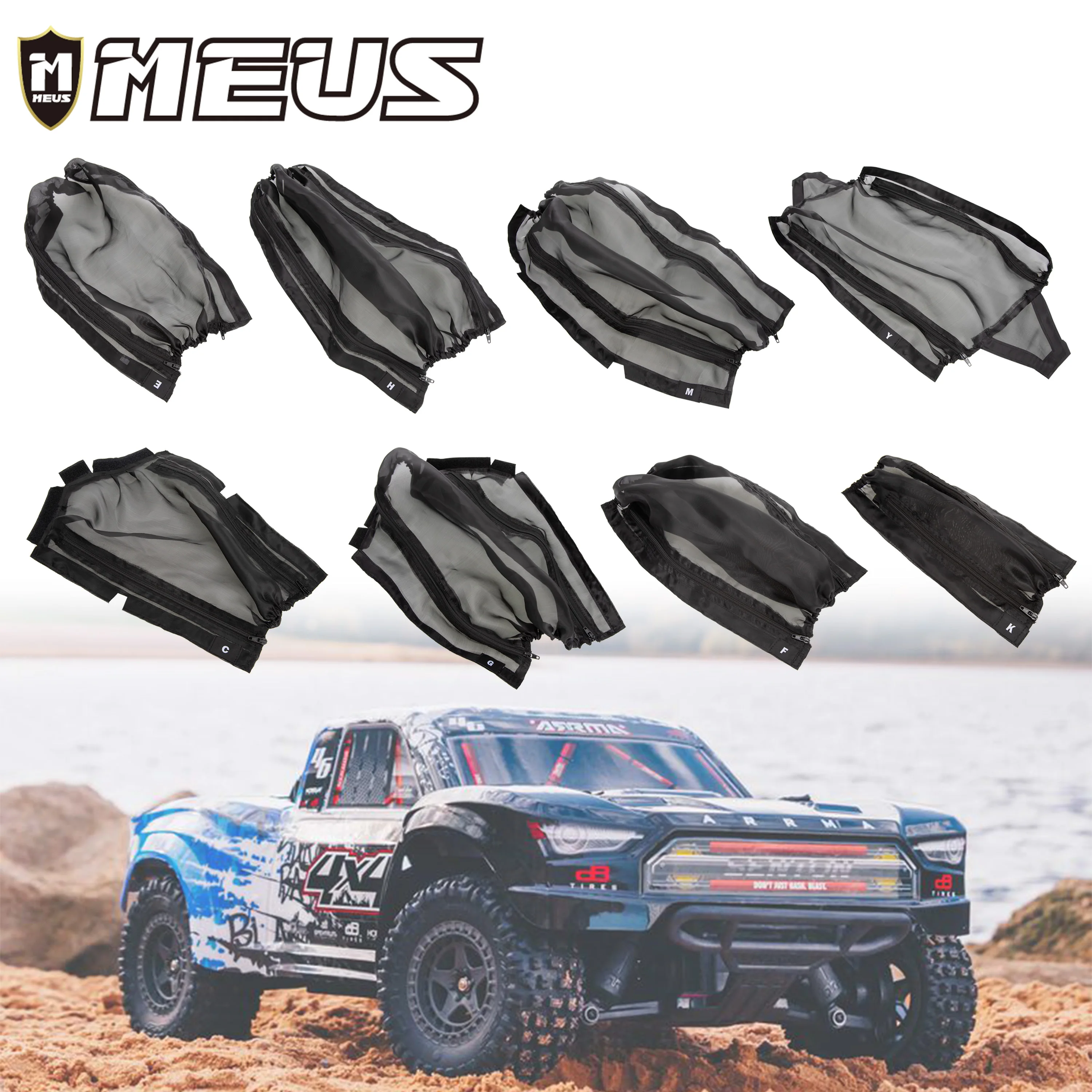 MEUS Chassis Dirt Dust Cover Waterproof Cover for ARRMA SENTON KRATON MOJAVE GRANITE 1/10 1/8 1/5 RC Monster Truck Desert Truck