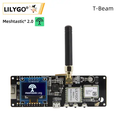 LILYGO® TTGO Meshtastic T-Beam V1.1 Плата для разработки ESP32 LoRa 433 МГц 868 МГц 915 МГц 923 МГц WiFi Bluetooth GPS OLED дисплей