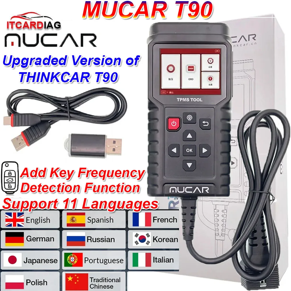 Программатор MUCAR TP T90 TPMS, инструмент для диагностики давления в ...