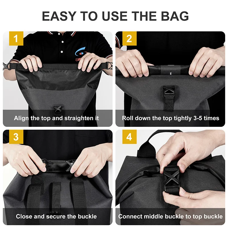 25L 30L Waterproof Dry Swimming Backpack Beach Kayaking Rafting Boating Trekking Sports Bag Travel Gym Storage Rucksack XA189L