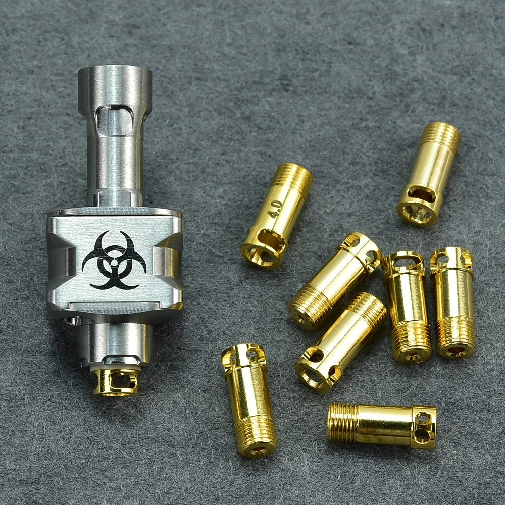 

Protocol Atom B-HZRD Biohazard Edition Style Bridge RBA for Boro / Billet / BB Mod Air Pin vs yftk VWM Dope Style RBA Bridge