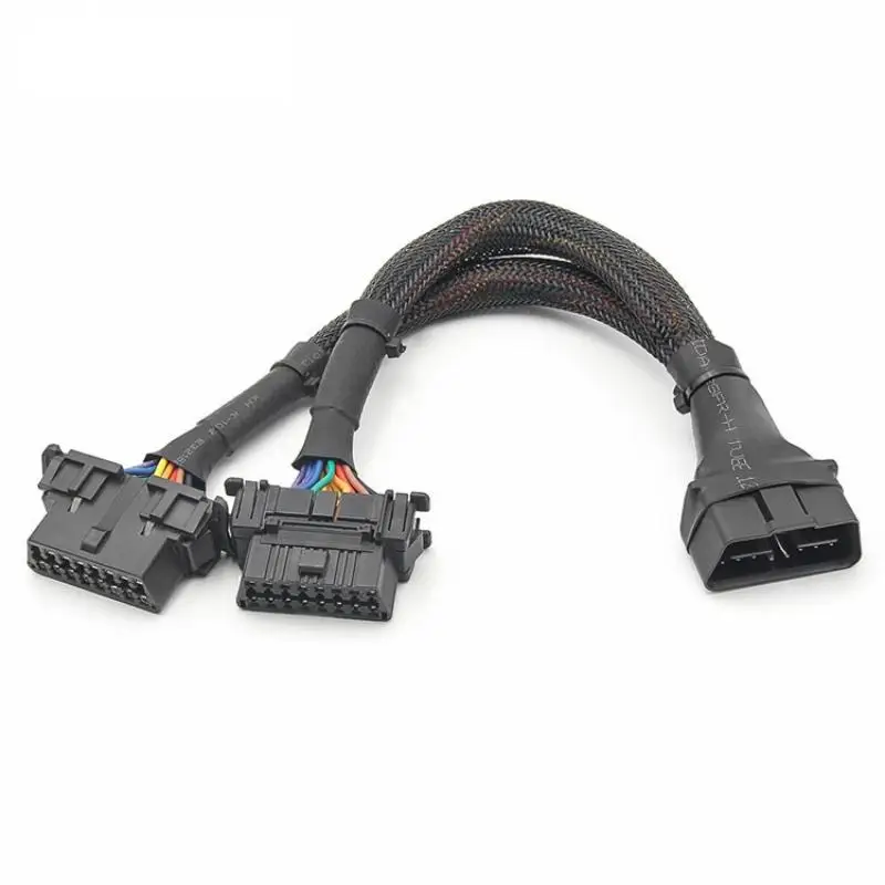 

High Quality 1 IN 2 Converted Cable OBD2 OBD 2 Extension Cable with 16Pins Connected