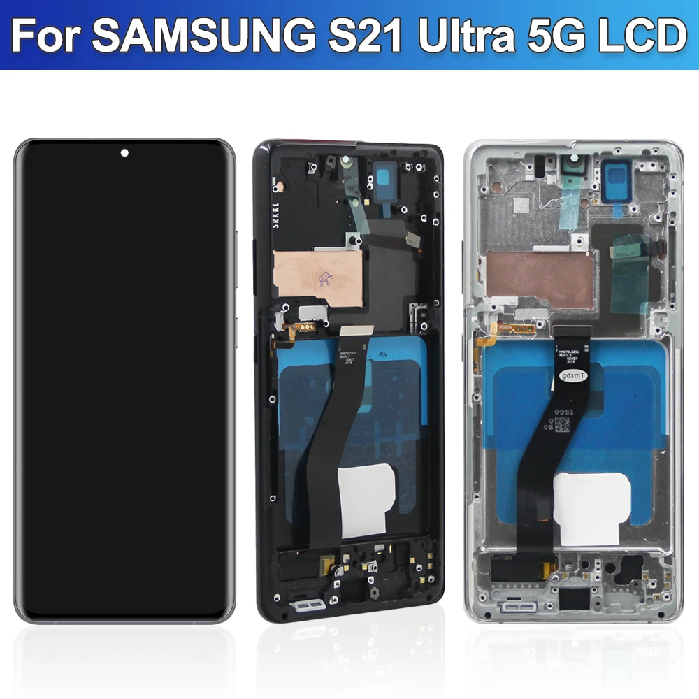 Замена экрана S21 Ultra AMOLED для Samsung Galaxy 5G G998B G998B/DS ЖК-дисплей цифровой сенсорный экран