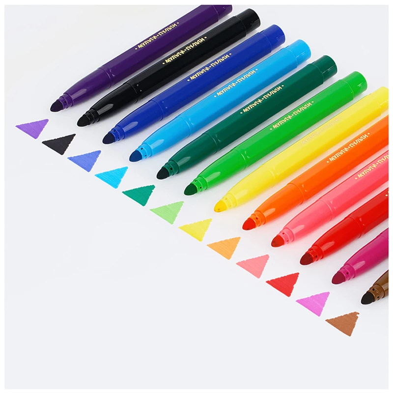 Фломастеры Мульти-Пульти &quotЕнот в Англии&quot 12 цветов утолщённые смываемые -