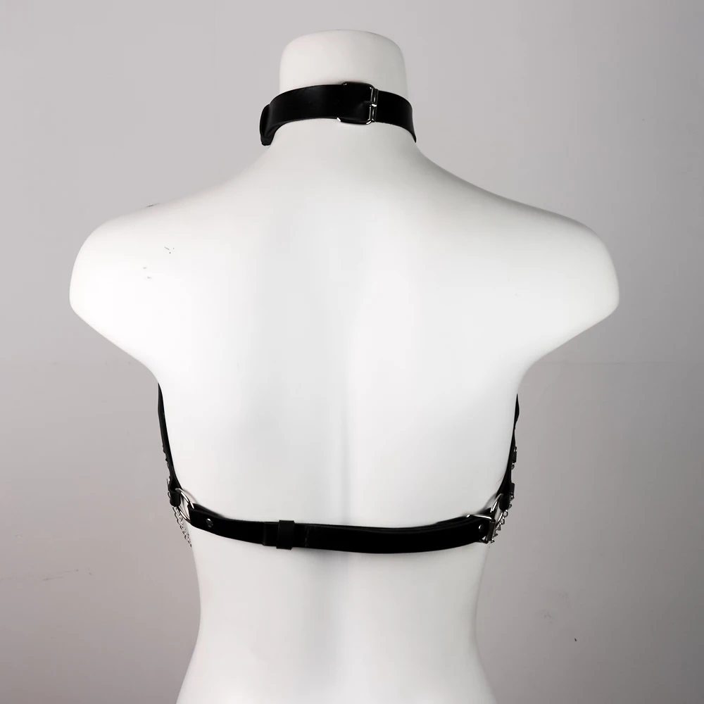 Women Punk Lingerie Harness Bdsm Sexy Leather Bra Garter Belt Full Body Chain Bondage Cage Top Suspenders Harajuku Fetish Straps