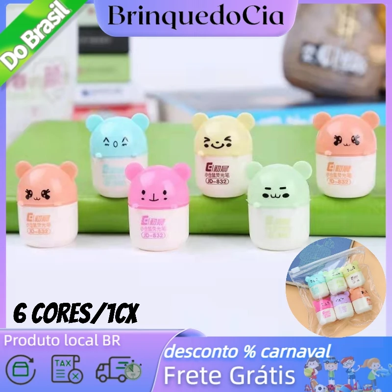 

Novidade 2023 Kit Caneta Marca urso Texto 6 Mini Bala