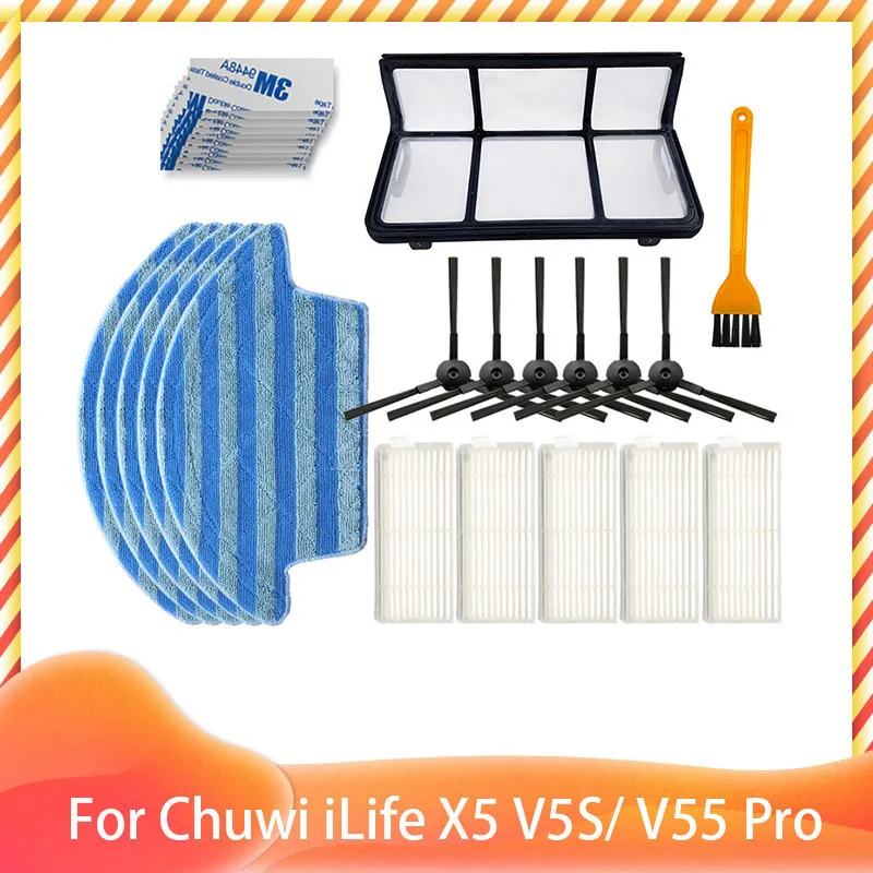 Сменный Набор для робота-пылесоса iLife Chuwi X5 V5S V55 Pro боковая щетка фильтр НЕРА