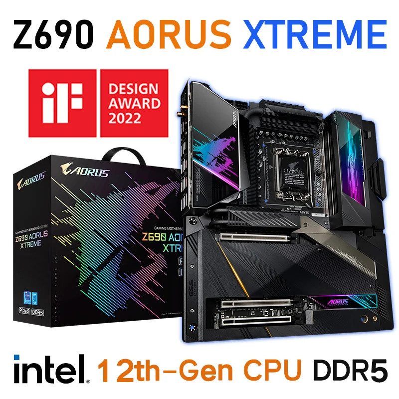 

Материнская плата GIGABYTE Z690 AORUS Xtreme LGA 1700, материнская плата DDR5 с поддержкой процессора 12-го 13-го поколения PCIe 5,0 WiFi 6E для настольного компьютера Intel Z690, материнская плата, новинка Поддерживае