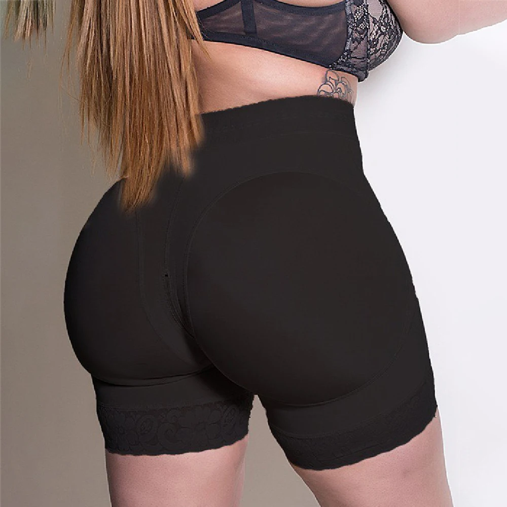 Womens High Waisted Butt Lifter Body Shaper Tummy Control Waist Trainer Butt Pads Hip Enhancer Panties