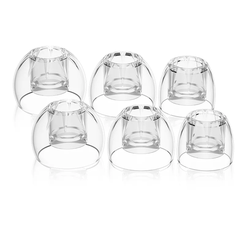 Фото KZ LS01 IEM насадки для ушей, кристально прозрачные жидкие силиконовые беруши, размер S/M/L, 3 пары, высокая мягкая эластичность, насадки 4 мм №1
