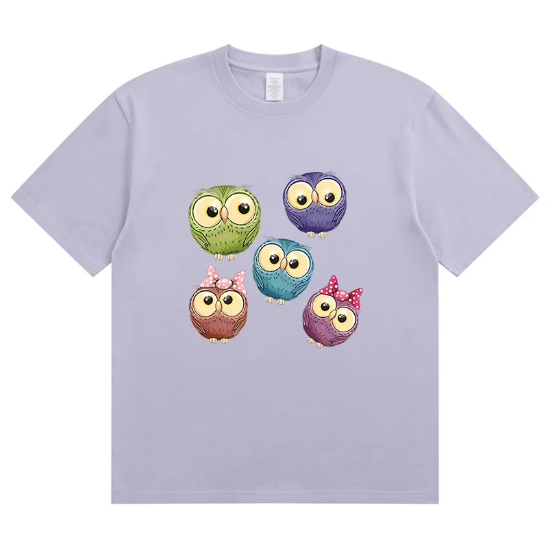 Новейшая летняя модная спортивная женская футболка с мультяшным принтом совы