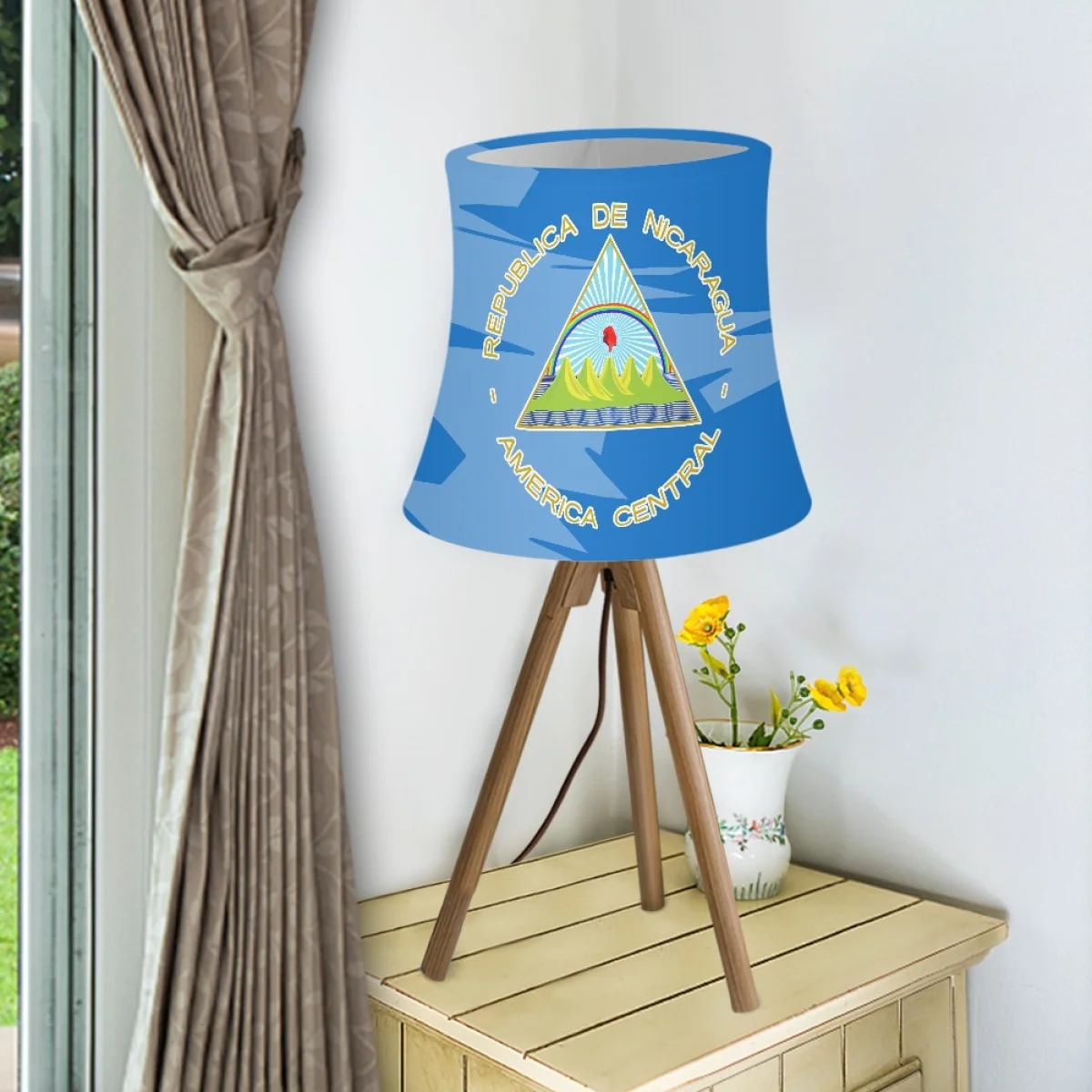 

Световая крышка, печать по запросу, Никарагуа/Панама, герб, абажур, настольная лампа, светильник щение, украшение, экологичный абажур