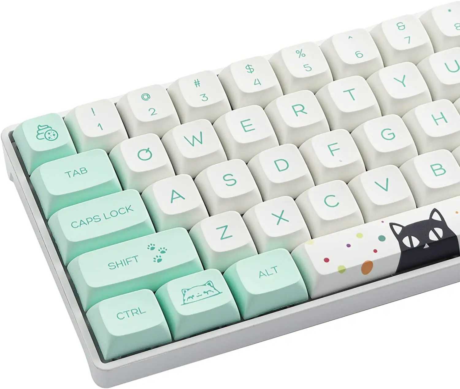 

GMK Weird Cat Keycap,140 Keys PBT Dye-Sublimation XDA Profile Custom Keycaps for Cherry Gateron MX Switches Mechanical Keyboards