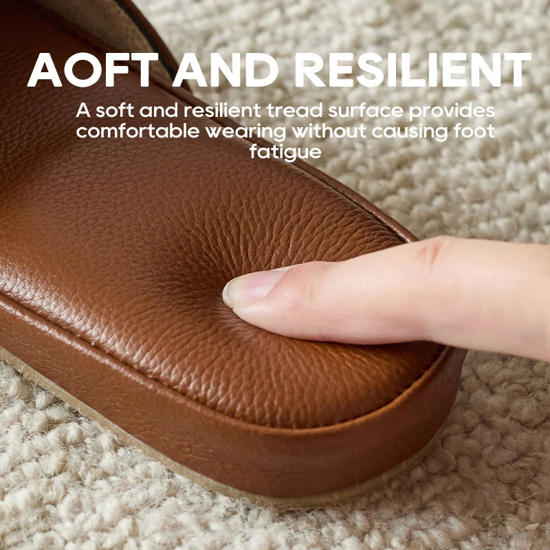 Тапки унисекс из натуральной кожи