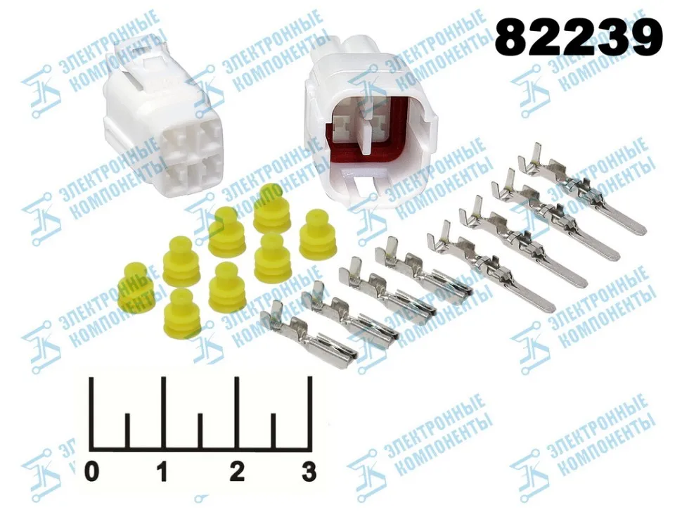 Разъем 4pin в комплекте влагозащищенный DJ7043-2-21/11 авто