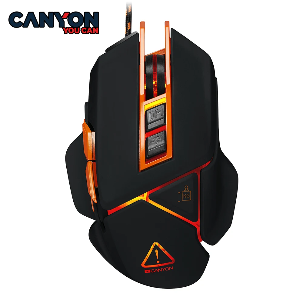 

CANYON E-Sports Gaming Wired Mouse 6400 DPI LED Backlights 9 Programmable buttons USB Optical Mice For Computer Laptop LOL GM-6