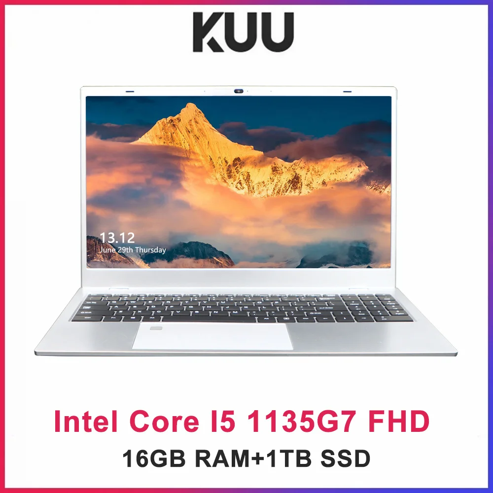

15.6 Inch Intel Core I5 1135G7 Notebook 16GB DDR4 512GB SSD FHD Screen Fingerprint Windows 11 Notebook Portable Computer