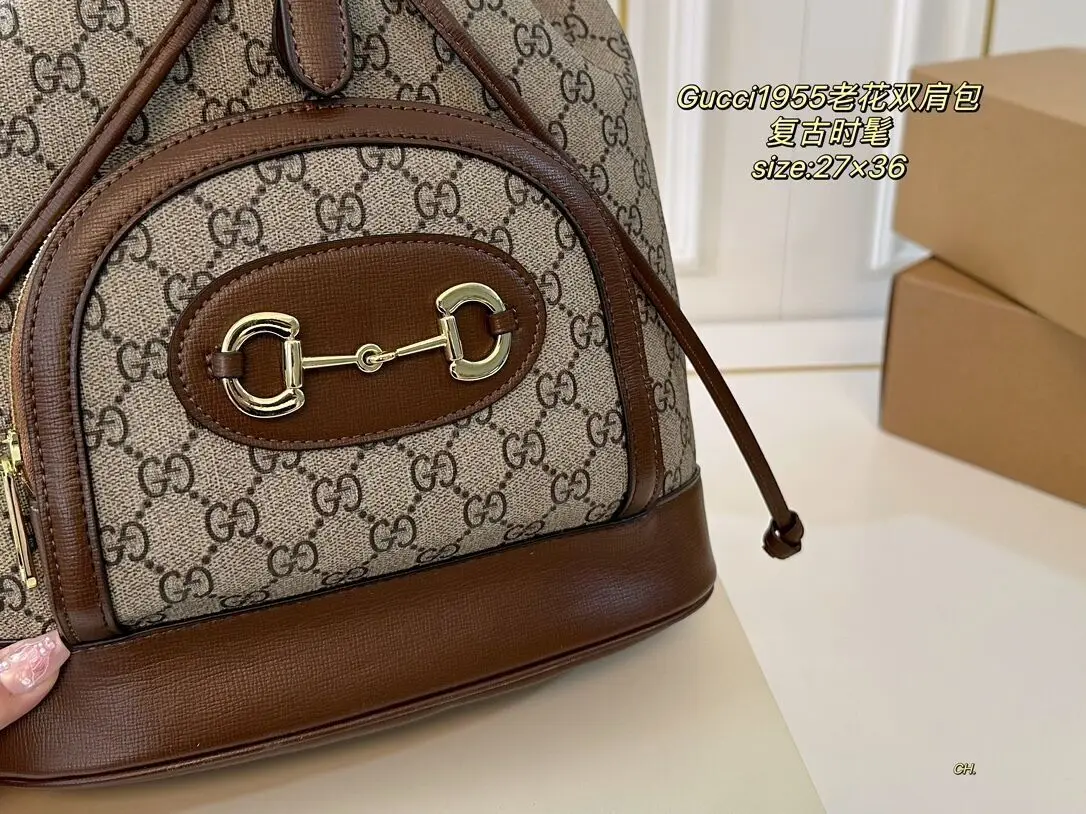 точная копия 1:1 Женская Большая Сумка С Принтом Gucci