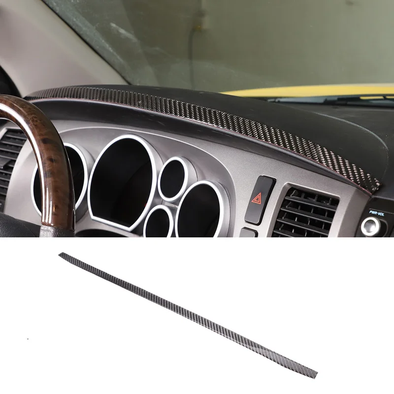 

For Toyota Tundra 2007-2013 Soft Carbon Fiber Dashboard Visor Trim Decorative Sticker Interior Modification Accessories