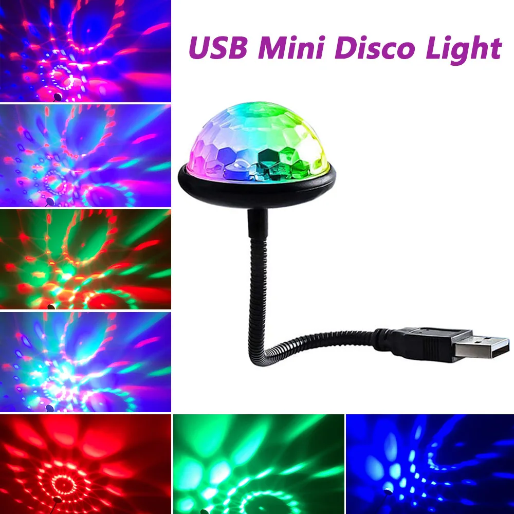 Диджейская лампа автомобивечерние USB мини-диско-шар освесветильник s RGB