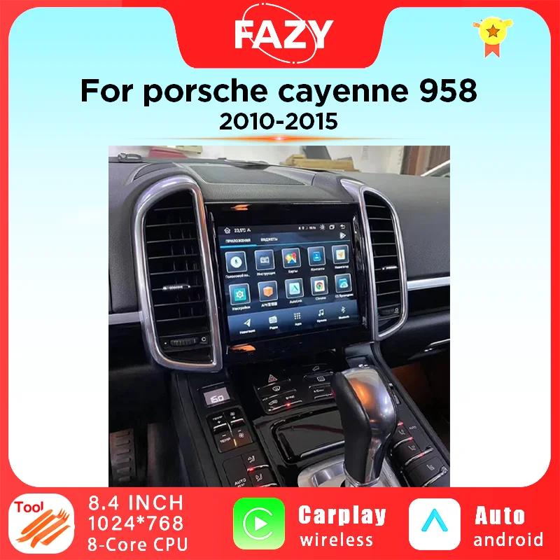 8 4 &quotAndroid 11 автомобильный радиоприемник беспроводной Carplay для Porsche Cayenne 958