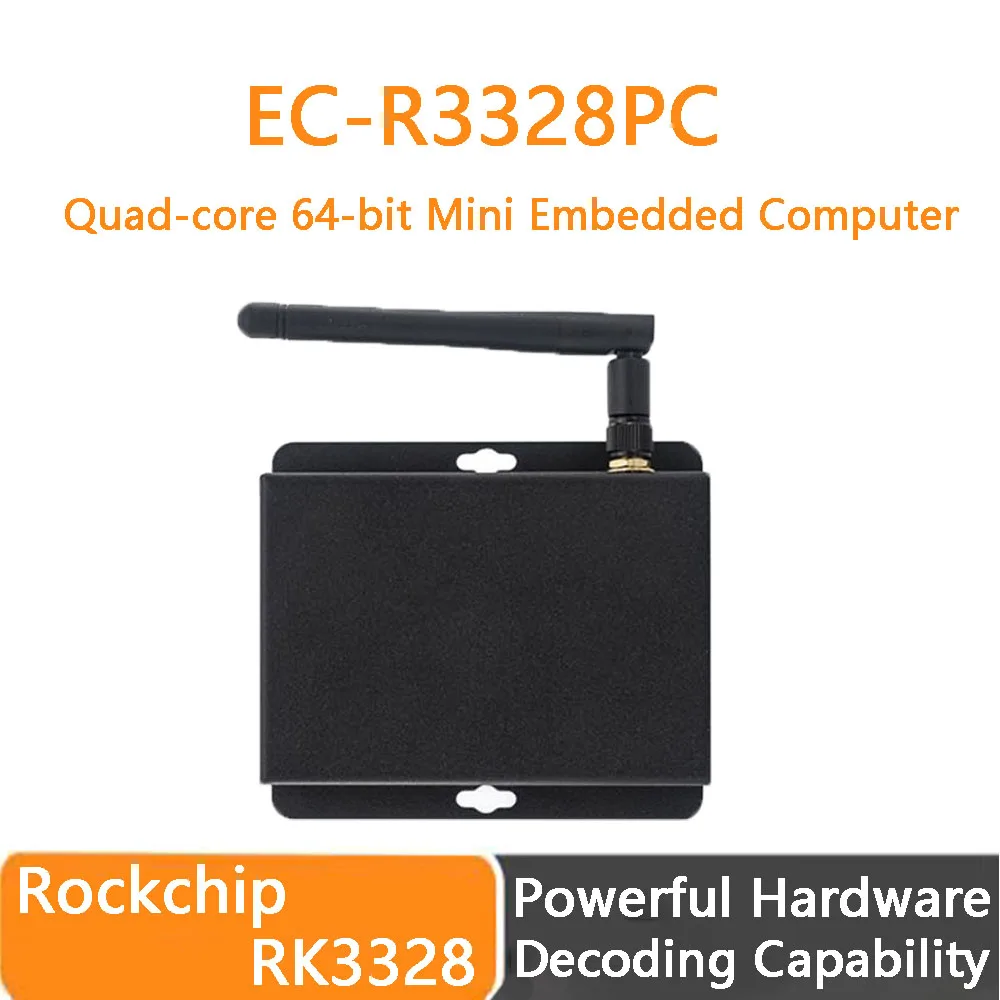 RK3328 Quad-Core 64-Bit Mini Embedded Computer Powerful Hardware Decoding Capability USB3.0 HDMI 4K Android, Ubuntu, Linux+QT