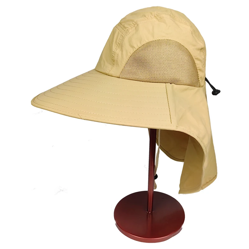 

Summer Sun Protection Hats For Fishing Wide Brim Unisex Fishing Cap with Neck Flap for Travel Camping Hiking Boating LS-9