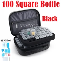 double layer 100 bottles diamond painting accessories container storage bag carry case sticker box convenience bead mural tools