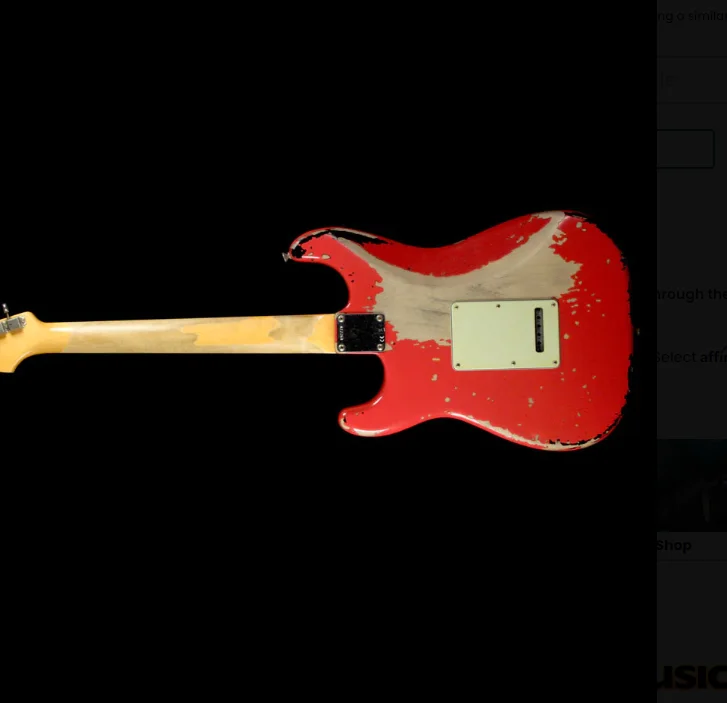 Пользовательский магазин Майкла Landau 1963 Relic ST Fiesta Red Over Sunburst электрическая гитара