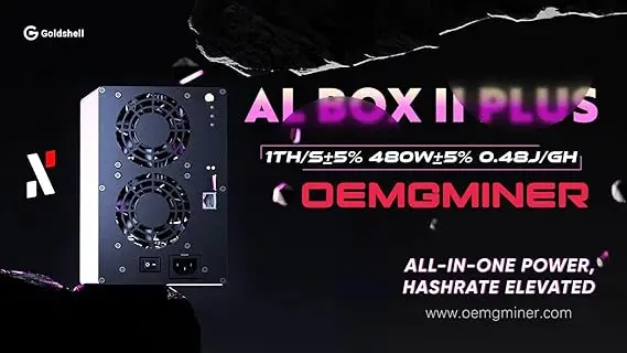 NA BUY 4 и получите 2 бесплатных новых Goldshell коробка AL II Plus 1th/480W Alephium Miner ALPH Mining Asic
