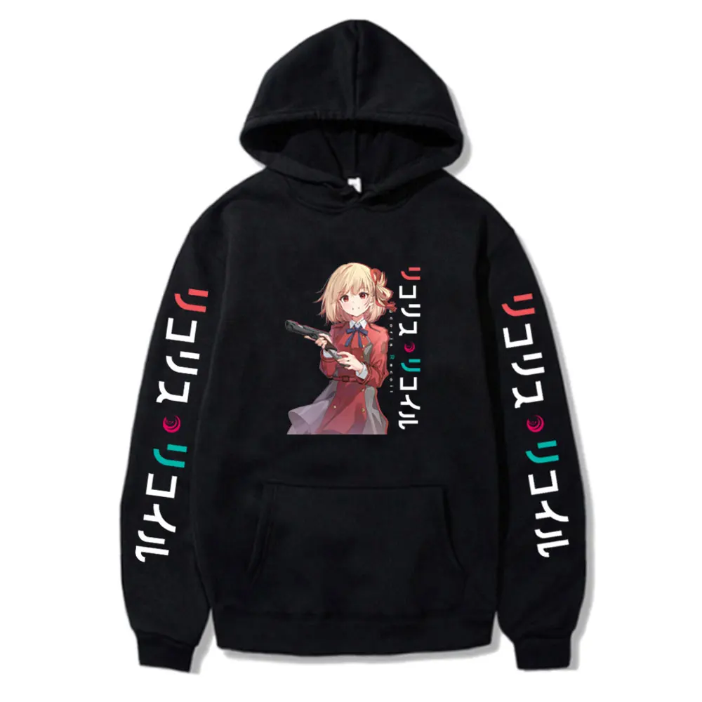 

Casual Men's Sweatshirt Lycoris Recoil Warm Winter Women Sportshirts Japanese Manga Vintage Fashion Hoodie Oversize Harajuku Top