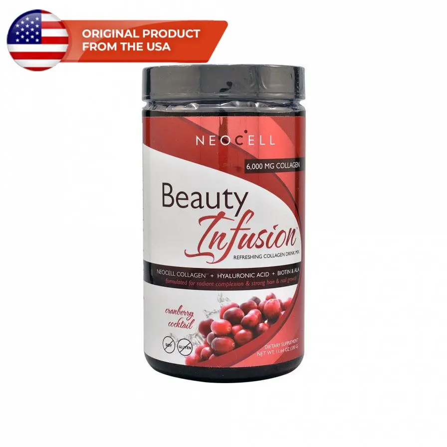 NeoCell beauty infusion drink mix-collagen types 1 &amp 3 hyaluronic acid + Biotin cranberry flavor collagen type and - купить по