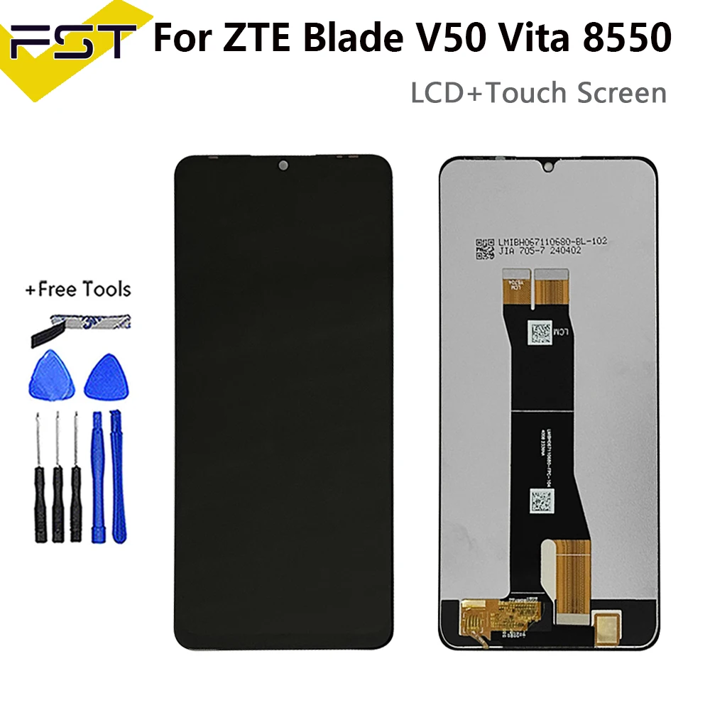 Фото Оригинальный ЖК-дисплей 6,75 дюйма для ZTE Blade V50 Vita 8550, ЖК-дисплей + сенсорный экран в сборе для ZTE V50Vita, ЖК-дисплей с рамкой №4