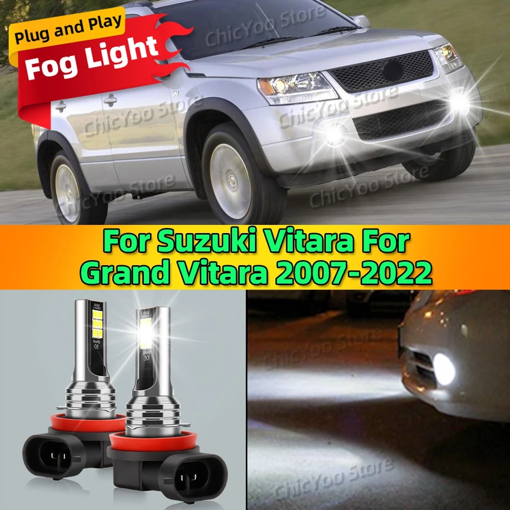 

6000K передние противотуманные фары, светодиодные лампы, аксессуары, лампа Canbus для Suzuki Vitara для Grand Vitara 2007-2022 2008 2009 2010 2011 2012