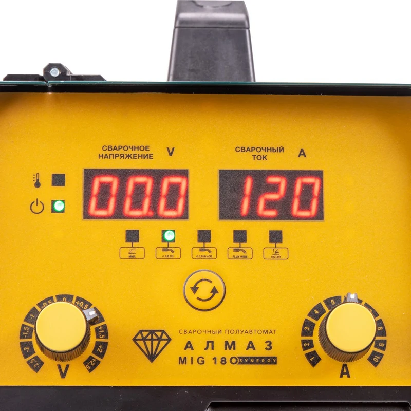 Сварочный полуавтомат Алмаз MIG 180 SYNERGY (FoxWeld) 3 в 1: MIG-MAG/MMA/TIG |