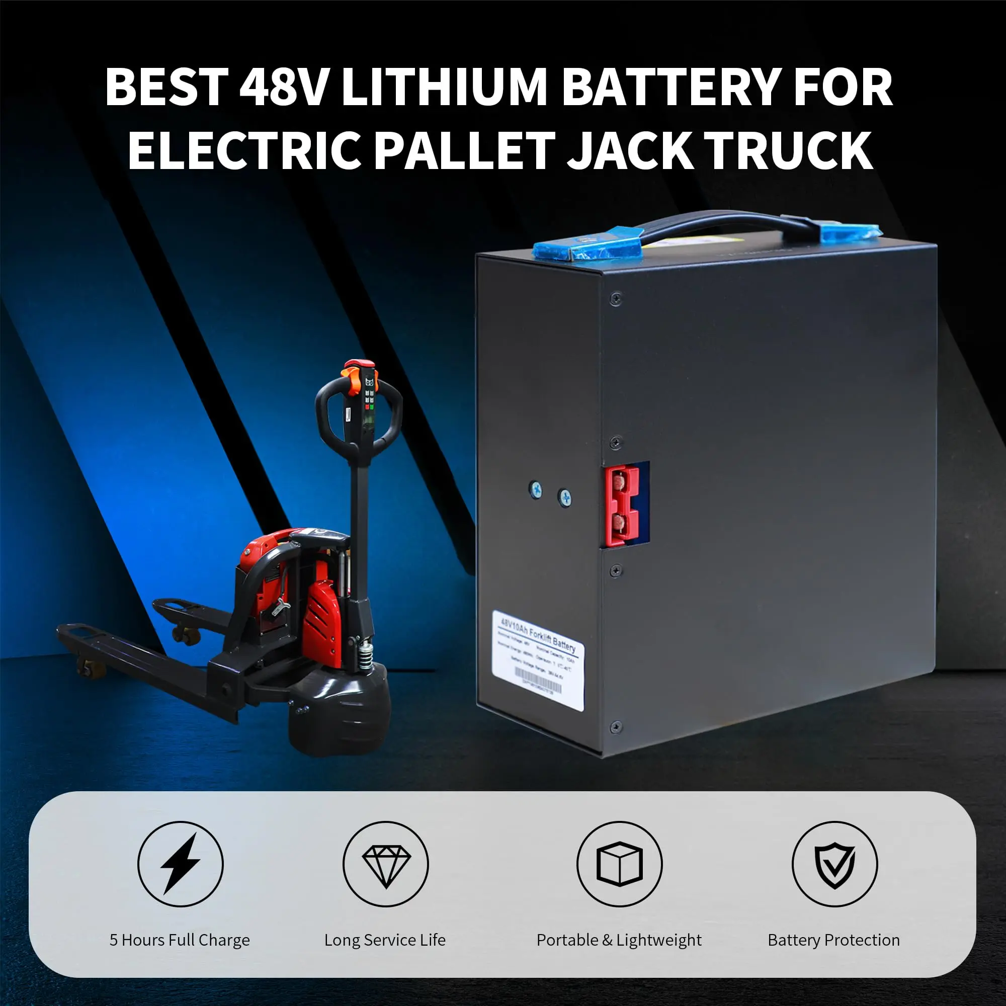 Литийно-φосфатно-железная батарея LiFePO4 48V 10Ah для электроподъемника под поддоны